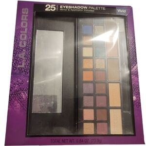 L.A. Colors 25 Color Eyeshadow Palette Mirror And Applicator Included